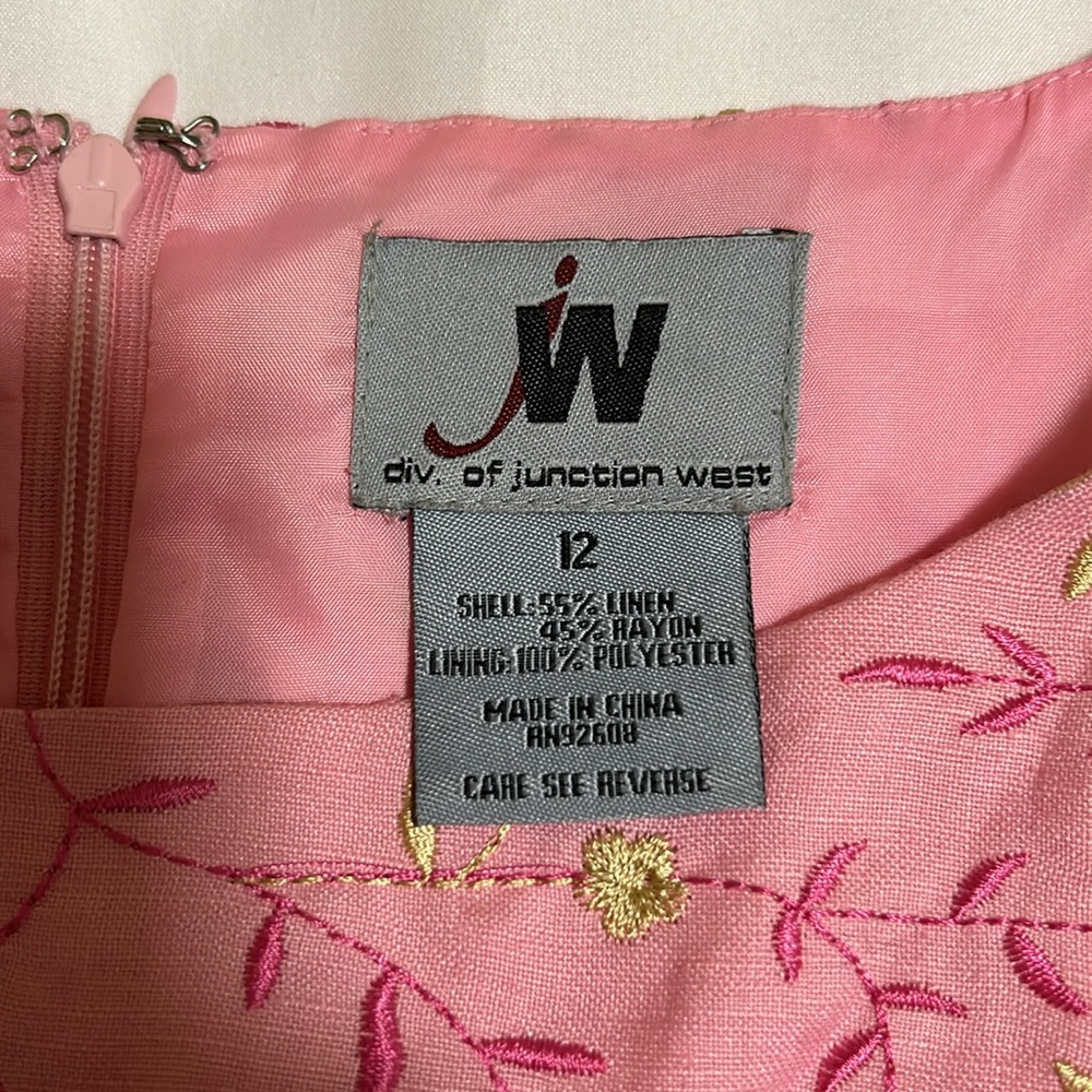 Junction West Pink 55% Linen Dress - Picture 3 of 5